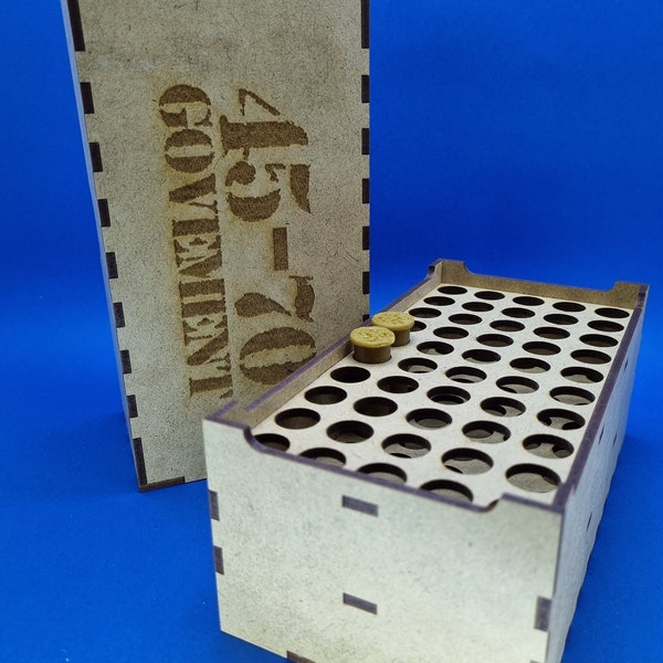 45-70 Gov. Ammo Ammunition Box Crate - Laser cut file - For 45-70 Gov Bullets - Digital Download