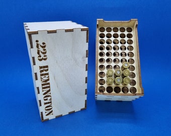 Caja de munición para 223 Remington / 5.56 NATO - Archivo cortado a láser (descarga digital)