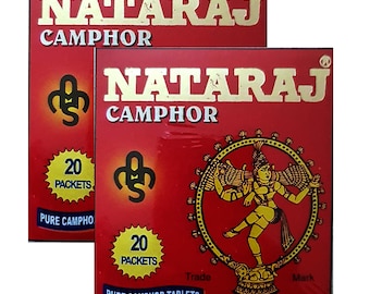 Nataraj Camphor Tablets Pack of 2 (40g x 2) Free UK P&P (Product of India)