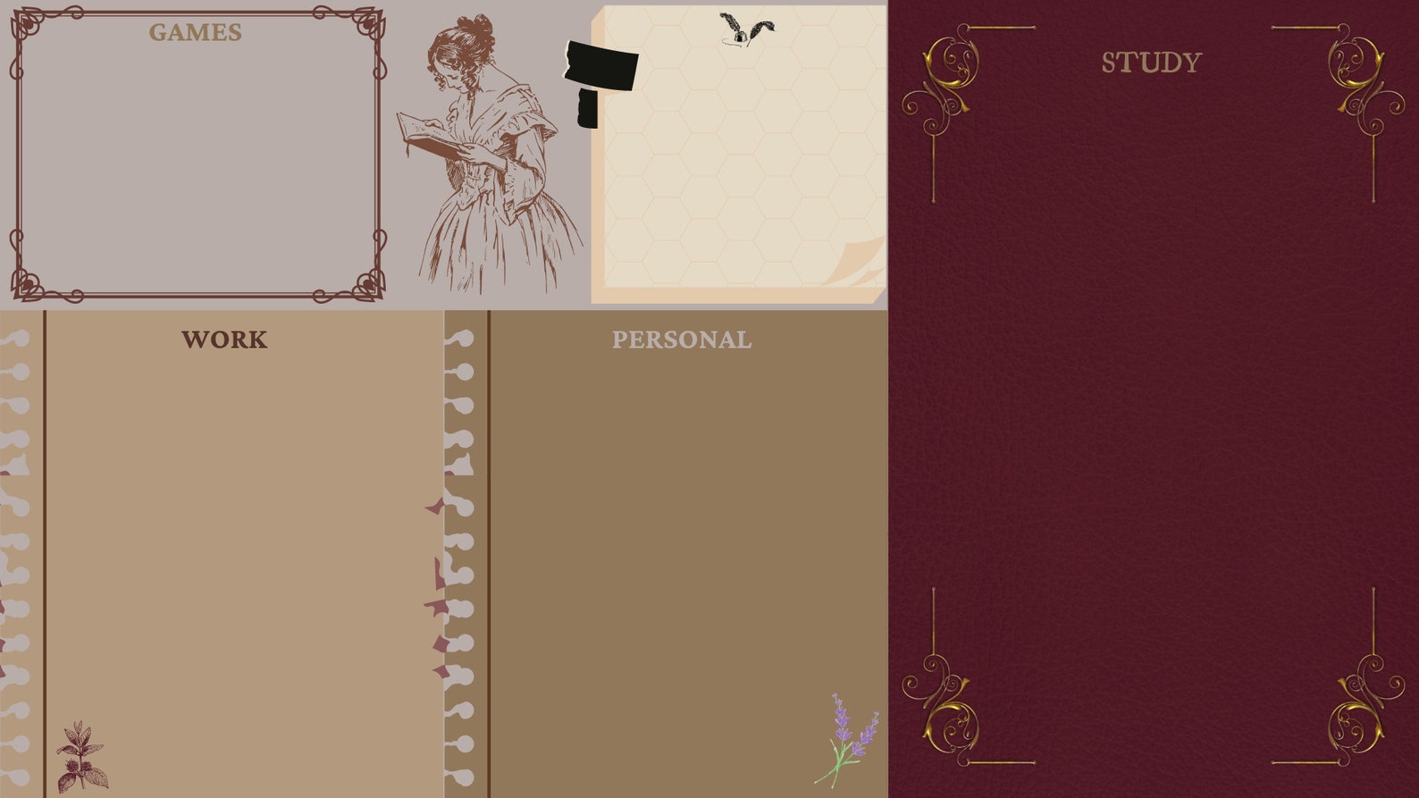 Dark Academia Theme Desktop Wallpapers - Digital Download, Labeled ...