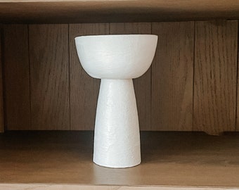 Tall Textured Bowl - Alabaster
