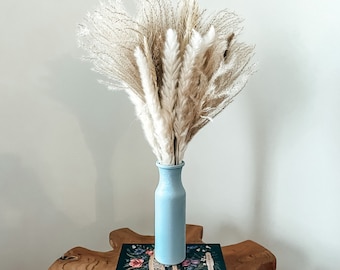 Milk Bottle Bud Vase - Coastal Blue