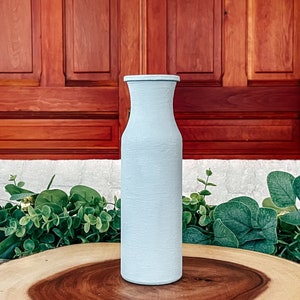 Milk Bottle Bud Vase Coastal Blue image 4