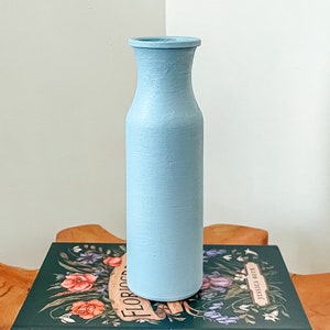 Milk Bottle Bud Vase Coastal Blue image 2