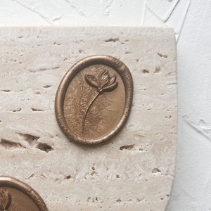 Sellos de cera con diseño de flores delicadas, sello de cera minimalista, sello de cera autoadhesivo, sello de cera dorado, sello de novia DIY, sello para invitaciones, boda
