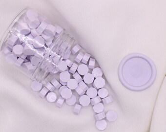 Lilac Sealing Wax Beads, Sealing Wax Beads in a Bottle - 100 Pieces, Wax Beads, Wax for Wax Seals