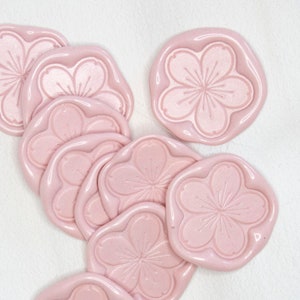 Selos de cera de flores, selo de cera mínimo, selo de cera em formato floral, selo de cera autoadesivo, selo de cera dourado, noiva DIY, selo para convites, casamento