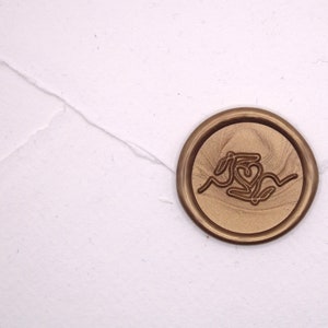 Hands of Love Wax Seals, Self Adhesive Wax Seal, Line Art Wax Seal, Gold Wax Seal, DIY Bride, Seal for Invitations, Wedding