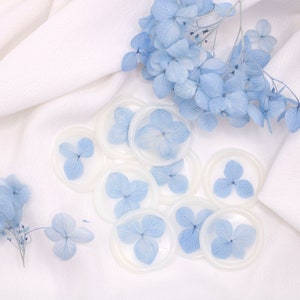 Cachets de cire hortensia bleu ciel, Cachet de cire fleur bleue, Cachet de cire auto-adhésif, Cachet de cire floral sec, Mariée à faire soi-même, Cachet pour faire-part, Mariage