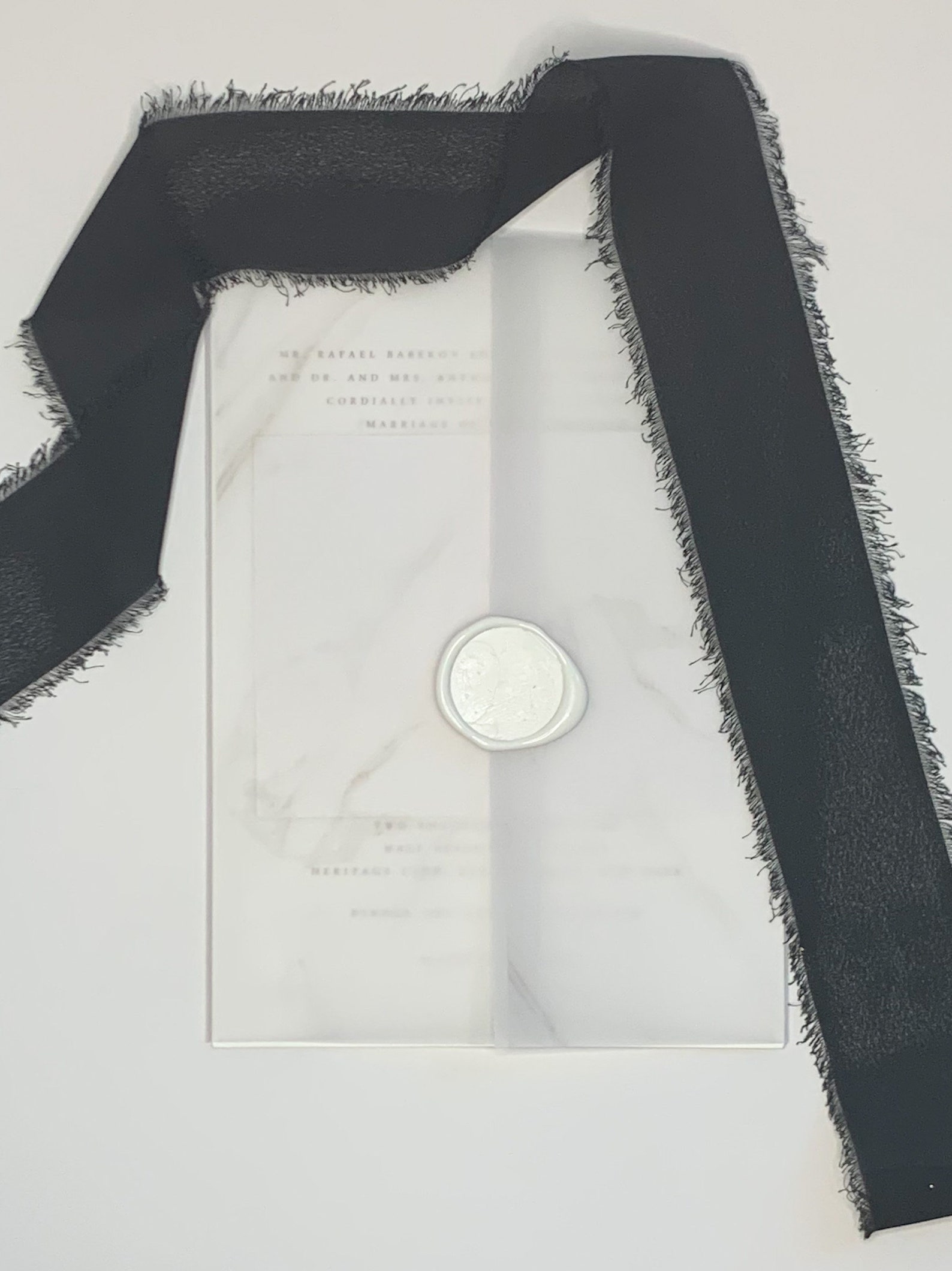 Marble Vellum Wrap 5x7 Vellum Wedding Invitation Vellum Etsy