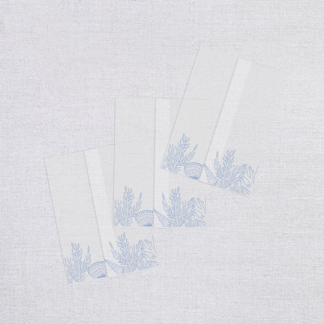 Ocean Vellum Wrap, 5x7 Vellum Wedding Invitation, Vellum Jacket for