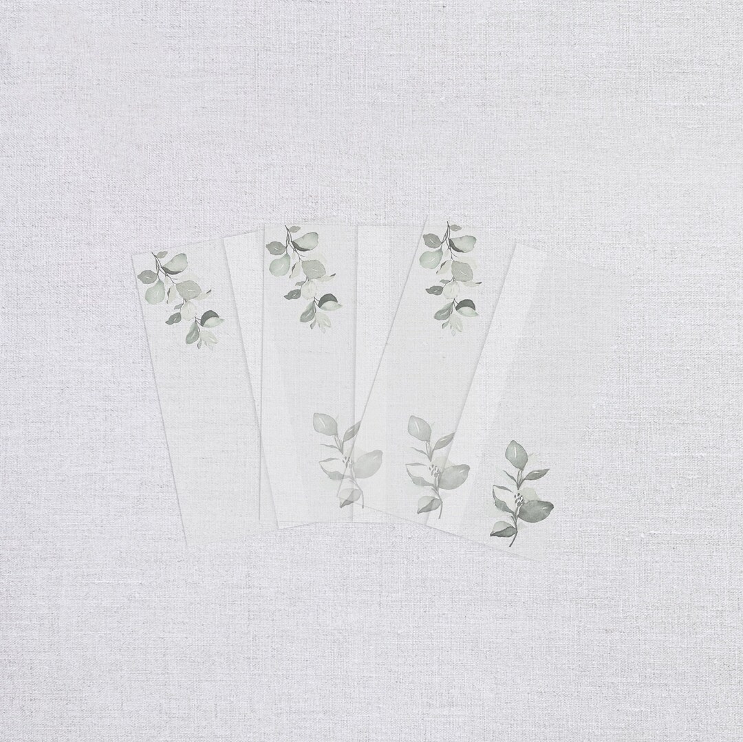 Eucalyptus Vellum Wrap 5x7 Vellum Wedding Invitation Vellum Etsy