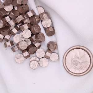 Champagne Sealing Wax Beads, Sealing Wax Beads in a Bottle - 100 Pieces, Wax Beads, Wax for Wax Seals