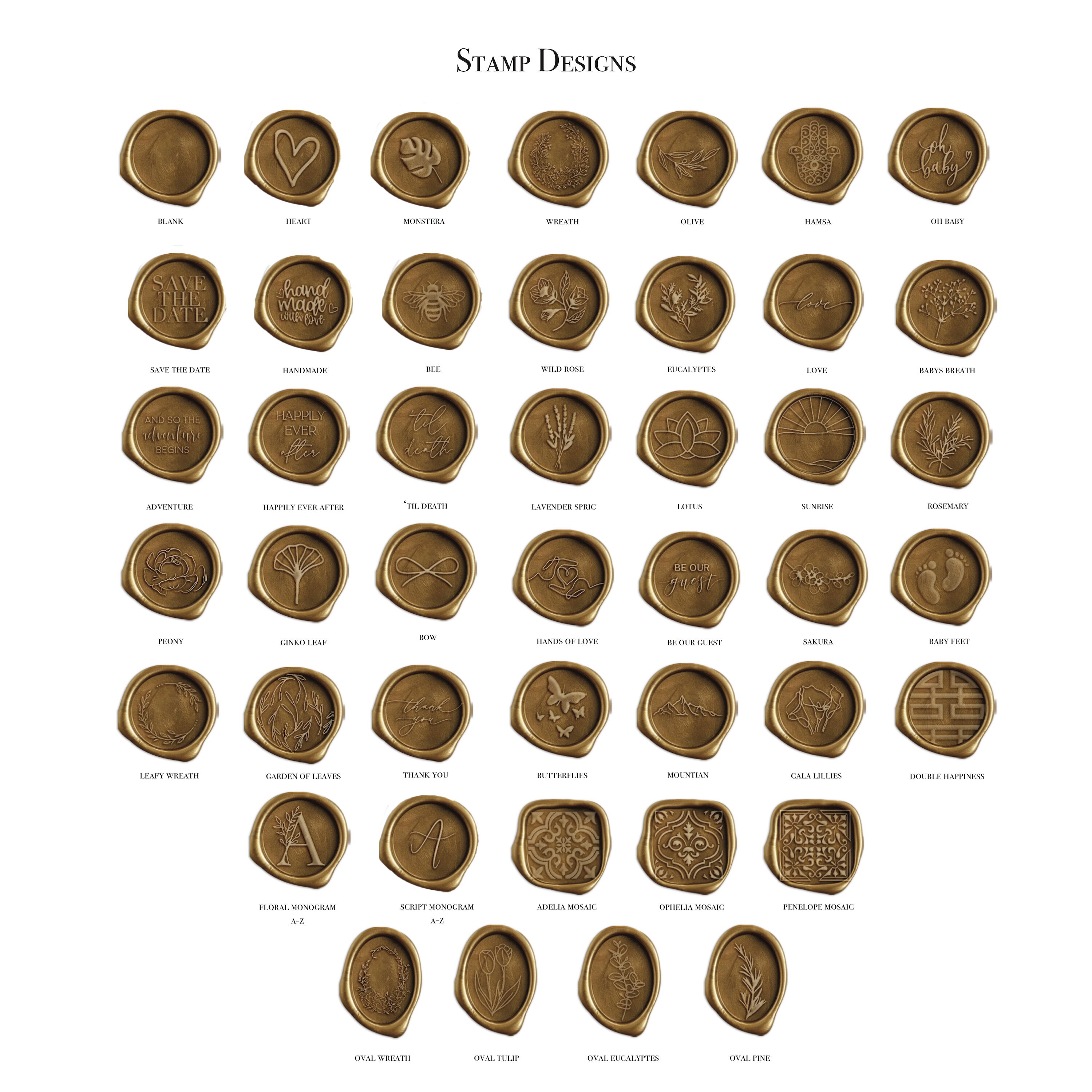 White Pampas Grass Wax Seals Pampas Grass Wax Seal Self Etsy