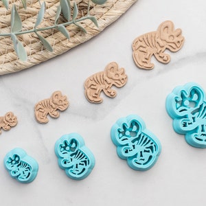 Polymer Clay Cutter, Dinosaur Clay Cutters - Triceratops Fossil, 3D Printed Clay Cutter, Dino Clay Cutter