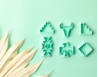 Polymer Clay Cutter, Aztec Set Clay Cutters, 3D Printed Clay Cutter, Embossing Clay Cutter, Clay Cutter: Aztec Shapes