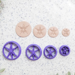 Polymer Clay Cutter,  Sand Dollar Clay Cutters, 3D Printed Clay Cutter, Embossing Clay Cutter, Sand Dollar Cutters 4 sizes
