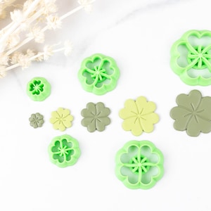 Polymer Clay Cutter, Four Leaf Clover Clay Cutters, 3D Printed Clay Cutter, Embossing Clay Cutter, Clay Cutter: Clover Cutters 5 sizes