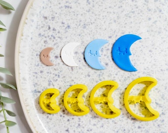 Polymer Clay Cutter, Man on the Moon Clay Cutters, 3D Printed Clay Cutter, Embossing Clay Cutter, Clay Cutter: Moon Cutters