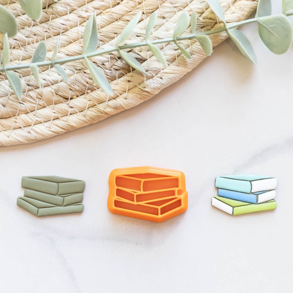 Polymer Clay Cutter, Books Shape Clay Cutters, 3D Printed Clay Cutter, Embossing Clay Cutter: School Cutters 5 sizes