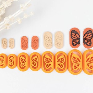 Polymer Clay Cutter, Butterfly Wing Clay Cutters, 3D Printed Clay Cutter, Embossing Clay Cutter, Clay Cutter: Butterfly Wing Cutters 4 sizes