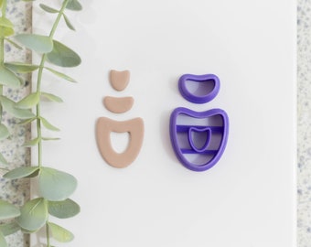 Polymer Clay Cutter, 3 Piece Dangle Shapes Clay Cutters, 3D Printed Clay Cutter, Embossing Clay Cutter, Clay Cutter: 3 Piece Dangle Set
