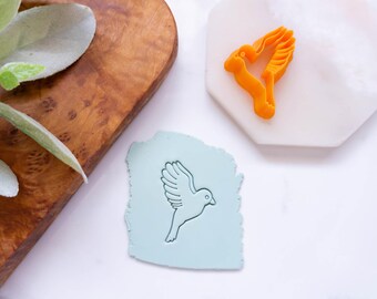 Bird in Flight, 3D Printed Clay Cutter, Embossing Clay Cutter, Clay Tools - Polymer Clay Cutter, Spring Clay Cutter, animal clay cutter