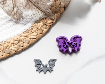 Halloween Bat Polymer Clay Cutter, 3D Printed, Detailed Bat Design
