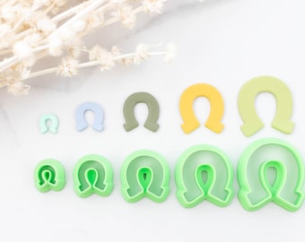 Polymer Clay Cutter, Horseshoe Clay Cutters, 3D Printed Clay Cutter, Embossing Clay Cutter, Clay Cutter: Horseshoe Cutters 5 sizes