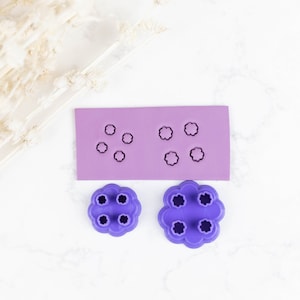 Polymer Clay Cutter, Stamen Flower Micro Mini Clay Cutters, 3D Printed Clay Cutter, Floral Micro Cutter for Clay Earrings Echo Stone Designs