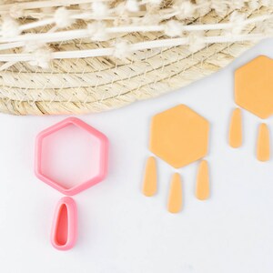 Hexagonformade utstansar av polymerlera, 3D-printade, 2-pack