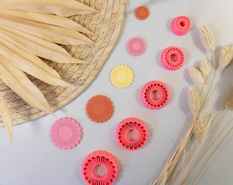 Polymer Clay Cutter, 19 Petal Flower Clay Cutters, 3D Printed Clay Cutter, Embossing Clay Cutter, Clay Cutter: 19 Petal Flower