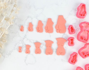 Polymer Clay Cutter, Body Positive Shapes Clay Cutters, 3D Printed Clay Cutter, Embossing Clay Cutter, Clay Cutter: Woman's Figure