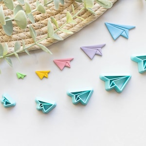 Taglierina per argilla polimerica, taglierina per argilla a forma di aeroplano di carta, taglierina per argilla stampata in 3D, taglierina per argilla goffrata, taglierina per argilla: taglierine scolastiche 5 dimensioni