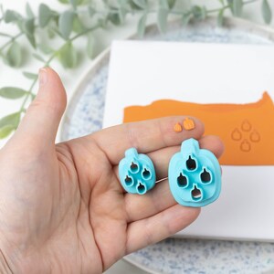 Fall Polymer Clay Cutter, Pumpkin Micro Mini Clay Cutters, 3D Printed Clay Cutter, Micro Cutter for Polymer Clay Earrings Echo Stone Designs