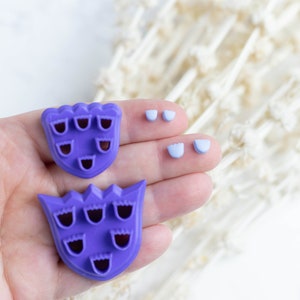 Polymer Clay Cutter, Tulip Micro Mini Clay Cutters, 3D Printed Clay Cutter, Tulip Flower Micro Cutter for Clay Earrings, Echo Stone Designs