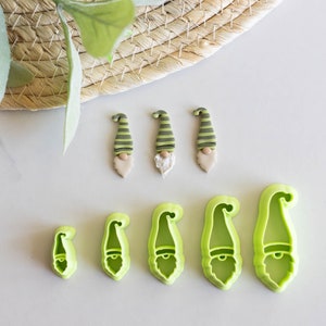 Gnome Polymer Clay Cutter, Christmas Clay Cutters, Winter Cutters, 3D Printed Clay Cutter, Embossing Clay Cutters for earrings, Clay Tools
