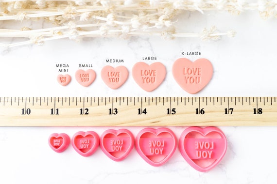 Conversation Heart Cutter for Polymer Clay Valentine Cutters Valentines  Cutter Conversation Hearts Valentines Day Clay Tools 