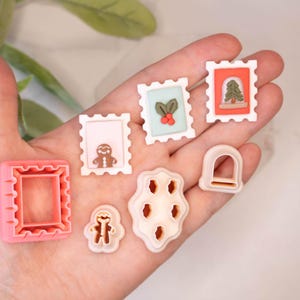 Christmas Stamps Polymer Clay Cutter Set, Christmas Clay Cutters, Winter Cutters, Clay Cutters for earrings, Clay Tools, Earring Making Tool