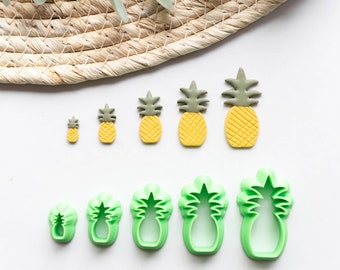 Polymer Clay Cutter, Pineapple Clay Cutters, 3D Printed Clay Cutter, Embossing Clay Cutter, Clay Cutter: Pineapple Clay Cutter 5 sizes