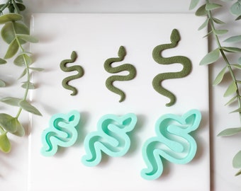 Polymer Clay Cutter, Snake Clay Cutter,   3D Printed Clay Cutter, Embossing Clay Cutter, Clay Cutter: Snake 3 sizes