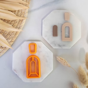 Polymer Clay Cutter, Boho Moon Dangle Set 3 Clay Cutters, 3D Printed Clay Cutter, Embossing Clay Cutter, Arch Clay Cutter Set