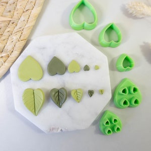 Polymer Clay Cutter, Pothos Leaf Clay Cutters, 3D Printed Clay Cutter, Embossing Clay Cutter, Clay Cutter: Rubber Leaf Clay Cutter
