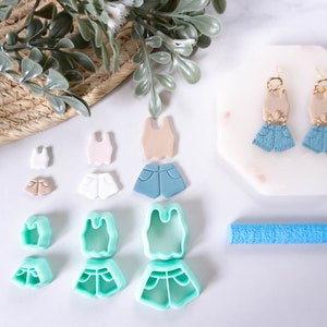 Polymer Clay Cutter, Shirt and Shorts Clay Cutters, 3D Printed Clay Cutter, Embossing Clay Cutter, Clay Cutter: Summer Cutter, Summer Outfit