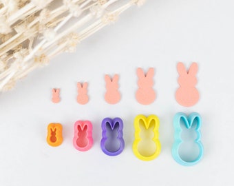 Easter Bunny Polymer Clay Cutter, Candy Theme, 3D Printed