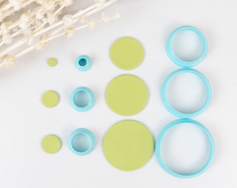Polymer Clay Cutter, Circle Shape Clay Cutters, 3D Printed Clay Cutter, Embossing Clay Cutter, Clay Cutter: Circle Cutters (6 Odd Sizes)