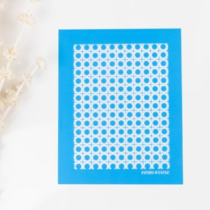 Cane / Rattan Screen Stencil for Polymer Clay