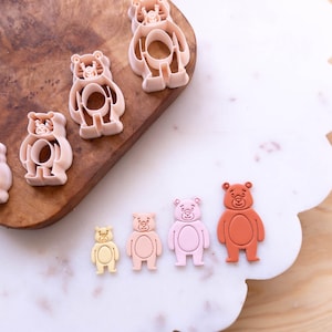 Frühlings Bär, 3D Gedruckter Clay Cutter, Präge Clay Cutter, Tonwerkzeuge - Polymer Clay Cutter, Teddybär, Kuschelbär, tierischer Tonschneider