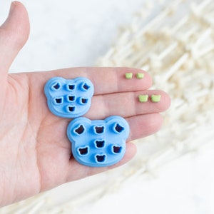 Bär Micro Mini Clay Cutter, Polymer Clay Cutter, 3D Gedruckt Cutter, Bär Kopf Micro Cutter für Polymer Clay Ohrringe