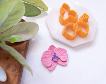 Build an Orchid, 3D Printed Clay Cutter, Embossing Clay Cutter, Clay Tools - Polymer Clay Cutter, Spring Clay Cutter, Flower, florals Cutter